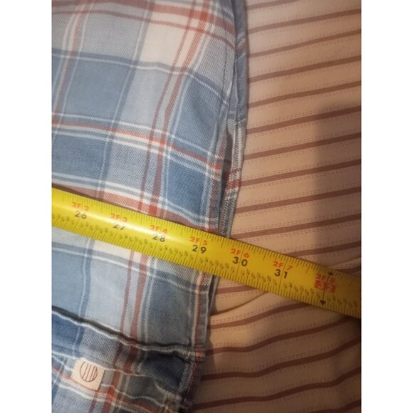 Marine Layer Plaid Button Shirt Men’s XL Blue Red 100% Cotton Button Down - Picture 11 of 11